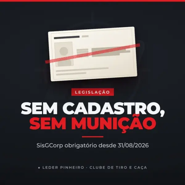 Cadastro no SisGCorp passa a ser obrigatório para a compra de munições a partir de 31 de agosto de 2026