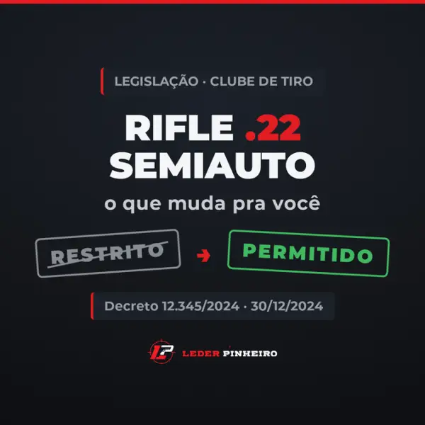 rifle .22 semiautomático passou de restrito a permitido pelo Decreto 12.345/2024