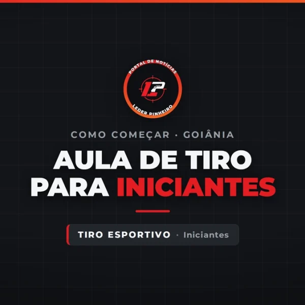 Aula de tiro para iniciantes em Goiânia — estande do Clube de Tiro e Caça Leder Pinheiro