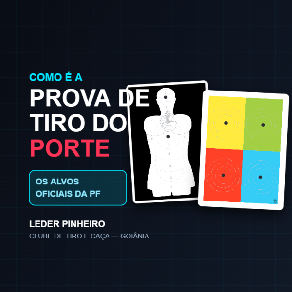 Capa: como é a prova de tiro do porte de arma — alvos oficiais da PF