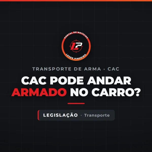 CAC transportando arma de fogo desmuniciada no porta-malas do carro conforme a lei